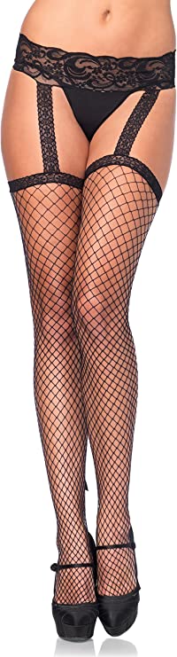 Fishnet Garterbelt Stocking Black