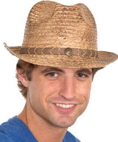 Tea Stain Fedora Brown Band