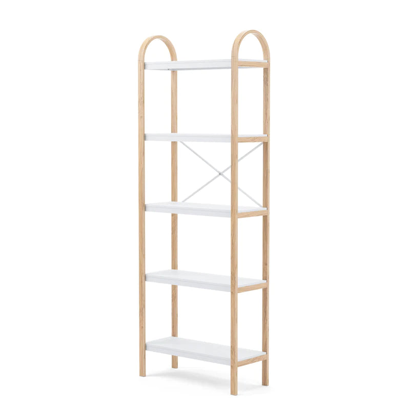 Bellwood Freestand Shelf 5 Tier White/Natural