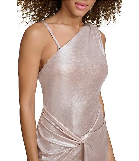 Liquid Metallic Dress Champag - Siena