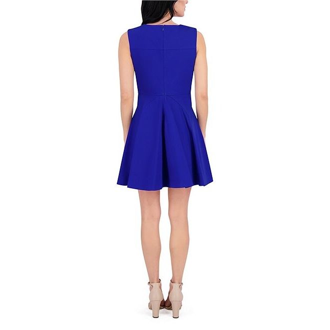 Stretch Denim A-Line Mini Dress Cobalt - Kensie
