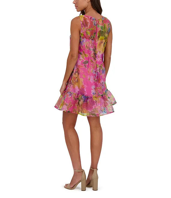 Shift Mini Dress Pink Multi  - Kensie