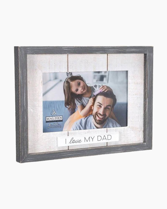 I Love My Dad Rustic Matted Picture Frame (4x6)