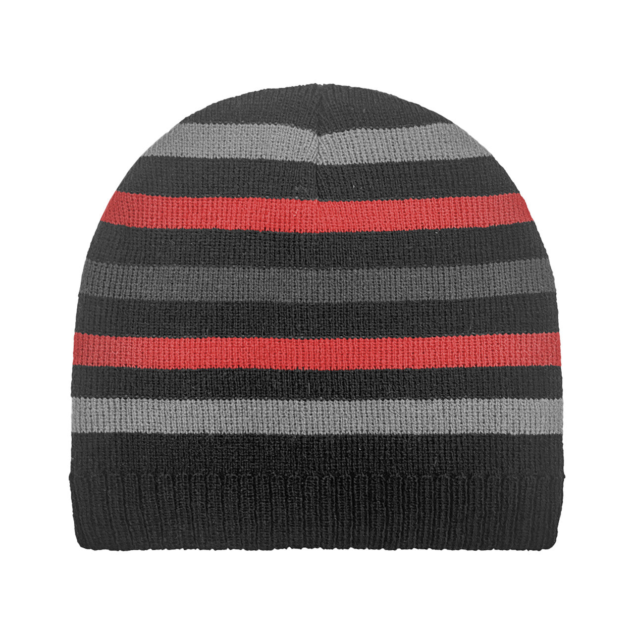 FLEECE LINED ACRYLIC STRIPE BEANIE