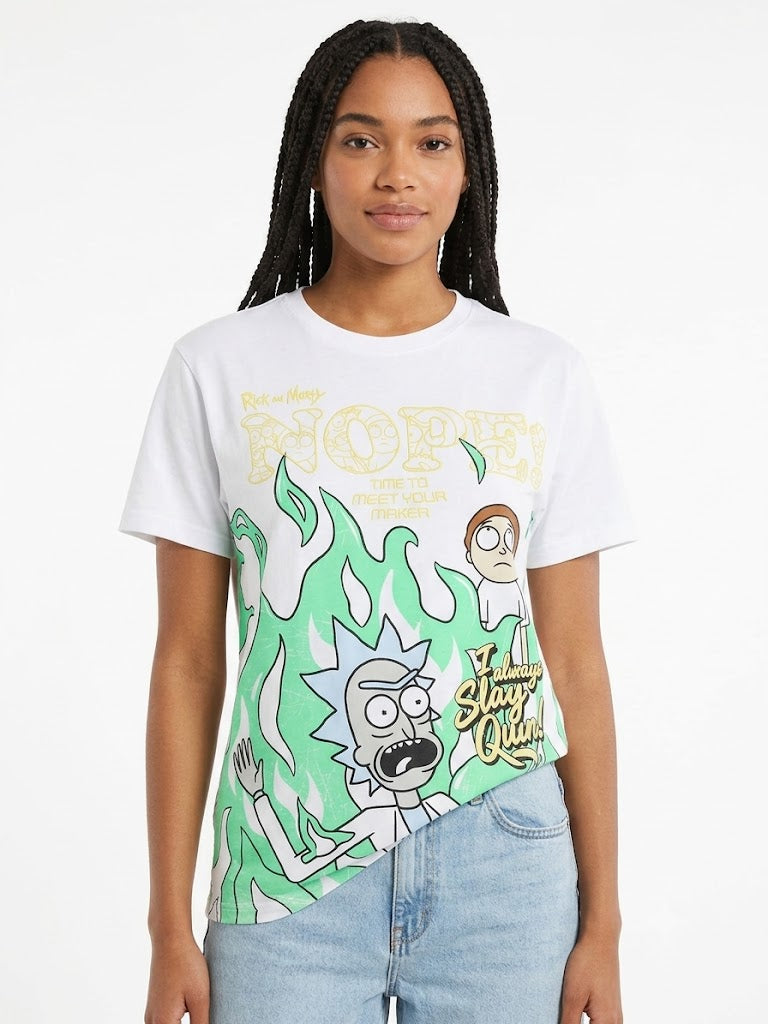 Rick and Morty Boyfriend Tee White
