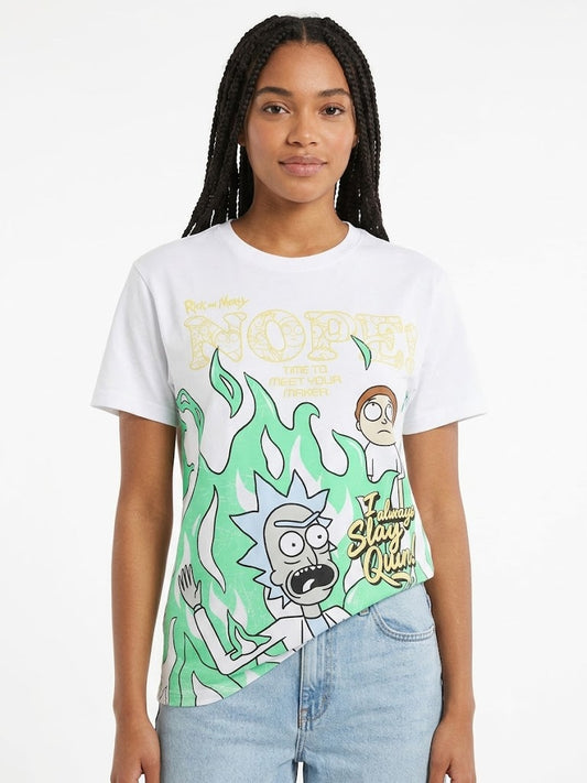 Rick and Morty Boyfriend Tee White