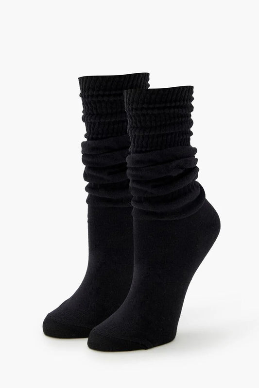 3pk Ladies Slouch Boot Socks Black