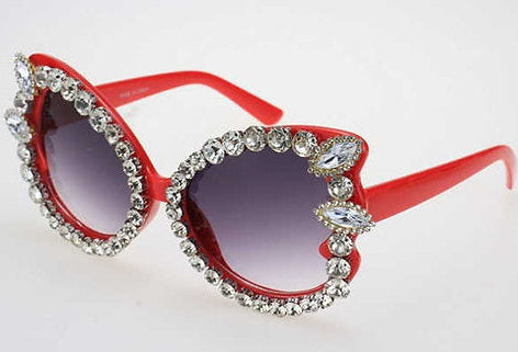 GAFAS DE SOL SURTIDAS CON FORMA DE MARIPOSA Y LÍNEA DE PEDRERÍA