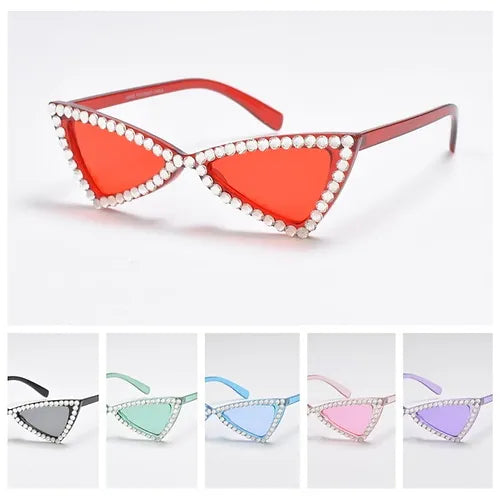 GEM LINES COLOR SUNGLASSES POINTY