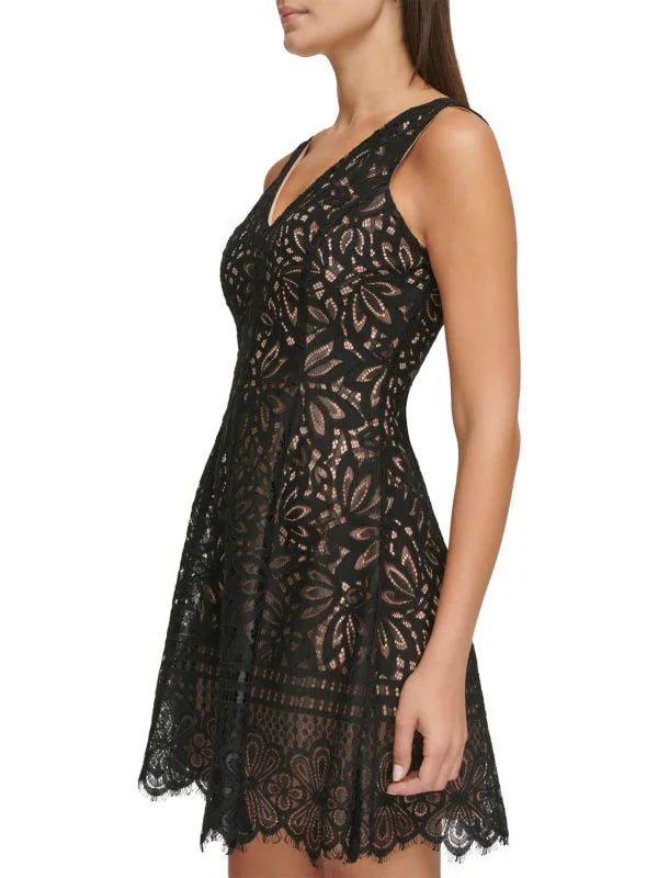 Lace Minidress Black Multi - Kensie