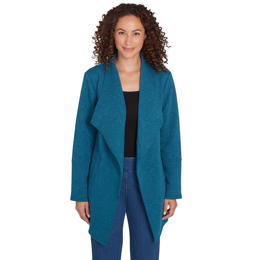 Winter Scroll Quilted Knit Jacket Adriate - Ruby Rd