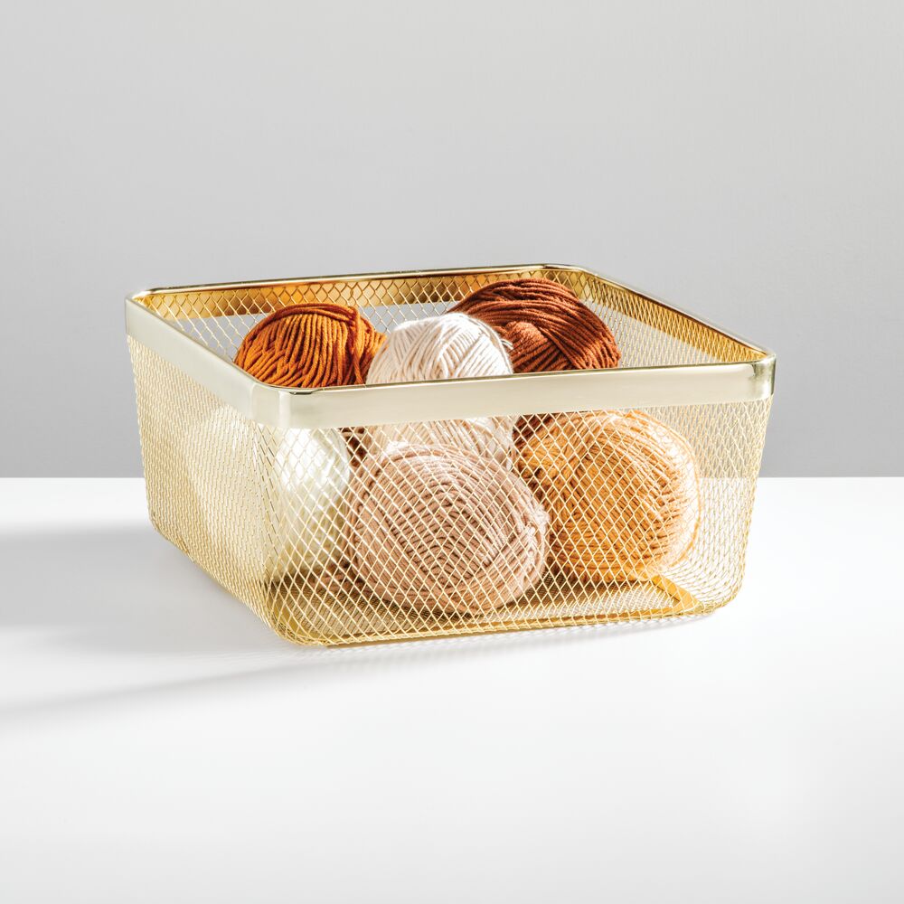 Basket  Brass 12 x 12 x 6