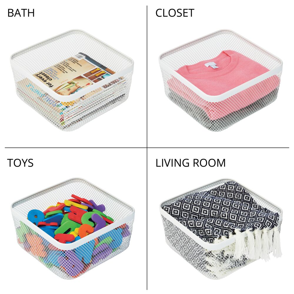 Basket White  12 x 12 x 6