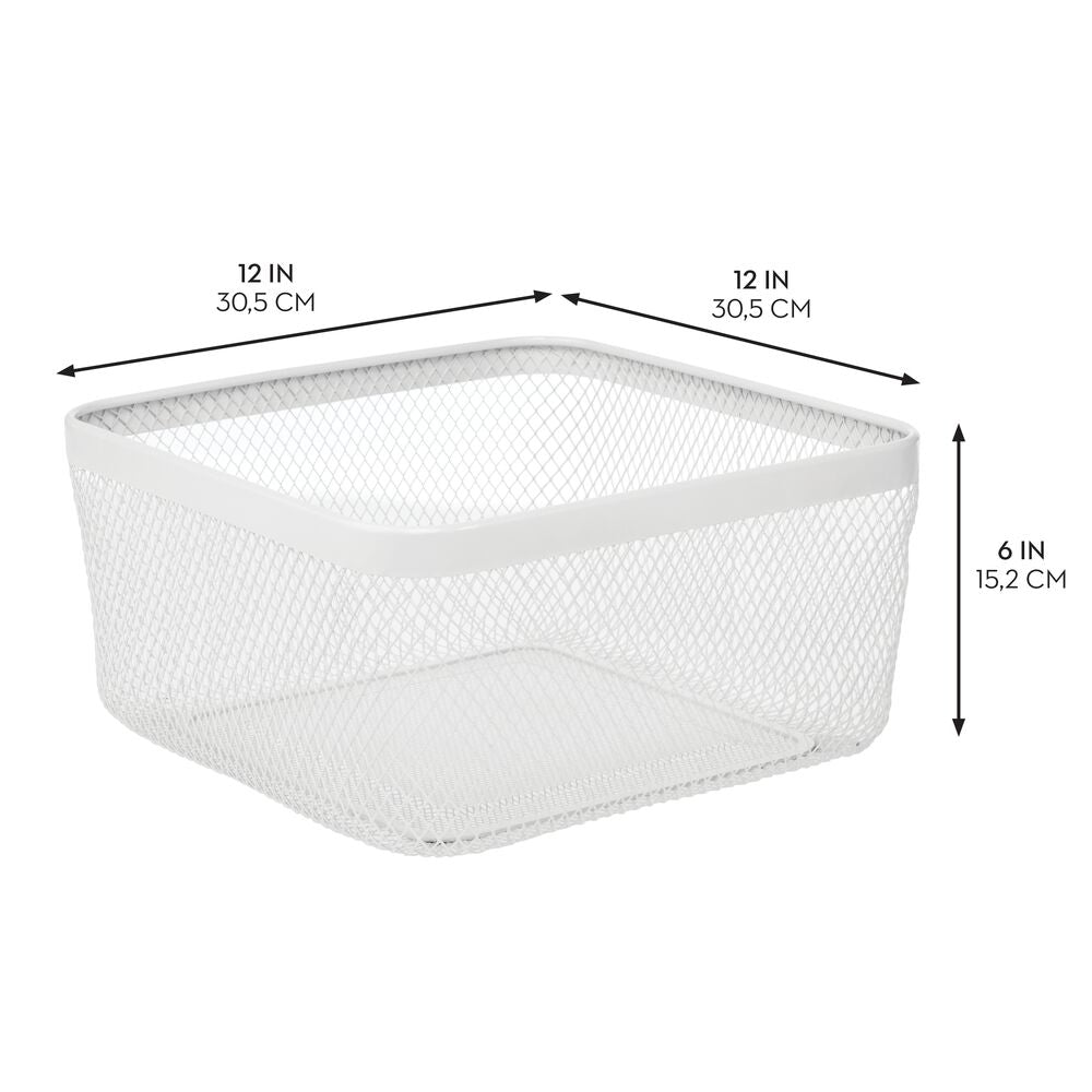 Basket White  12 x 12 x 6