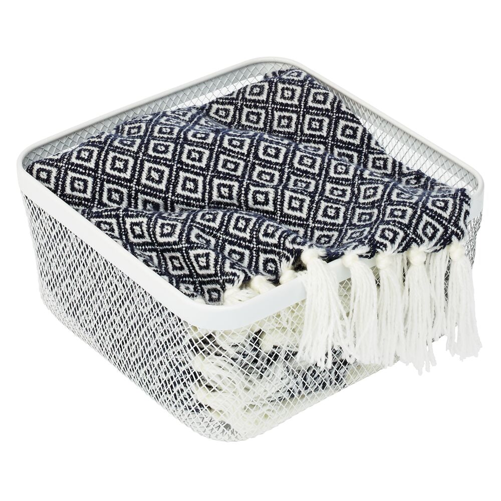 Basket White  12 x 12 x 6