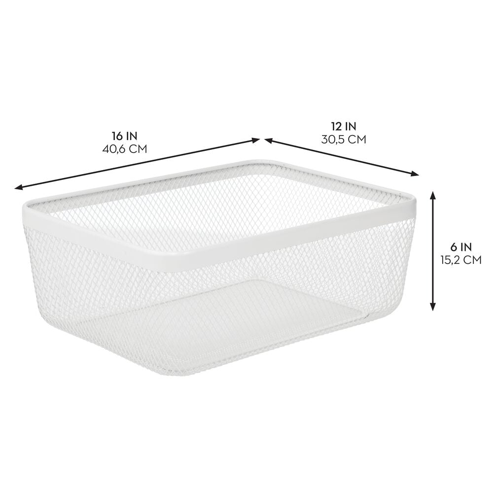Basket White 16 x 12 x 6