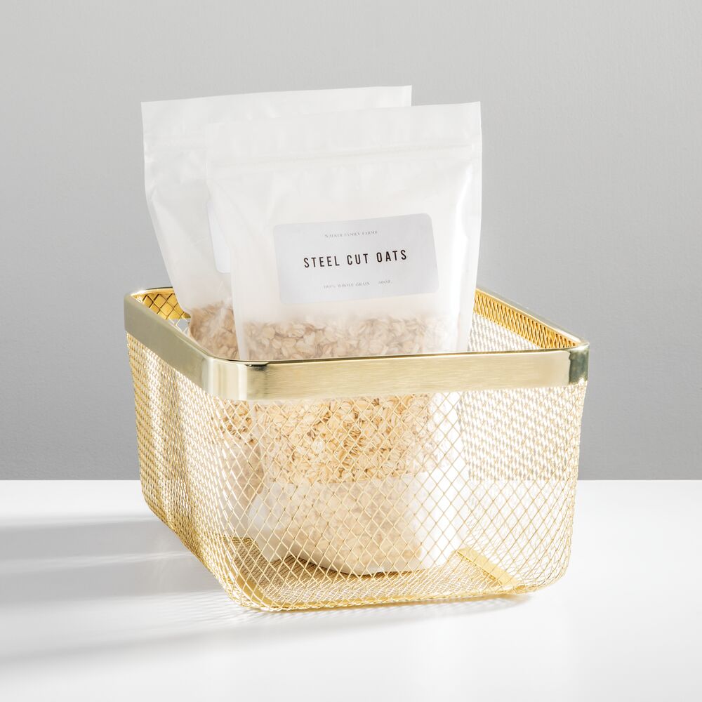 Basket Brass 12 x 9 x 6