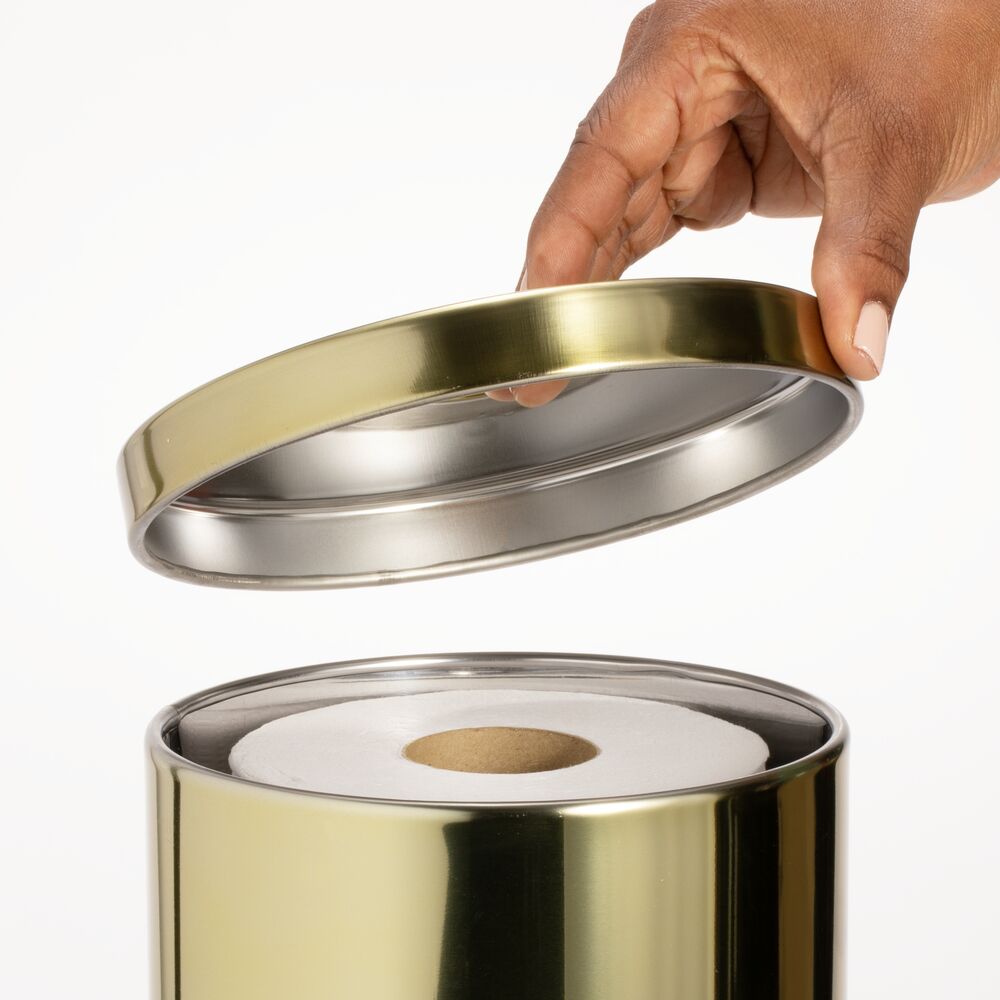 Patton Round Toilet Paper Roll  Brass