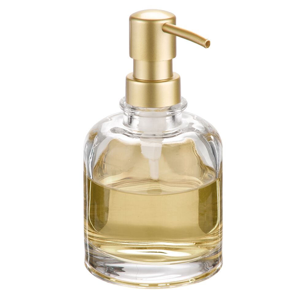 TIA Soap Pump Clear / Soft Brass Glass