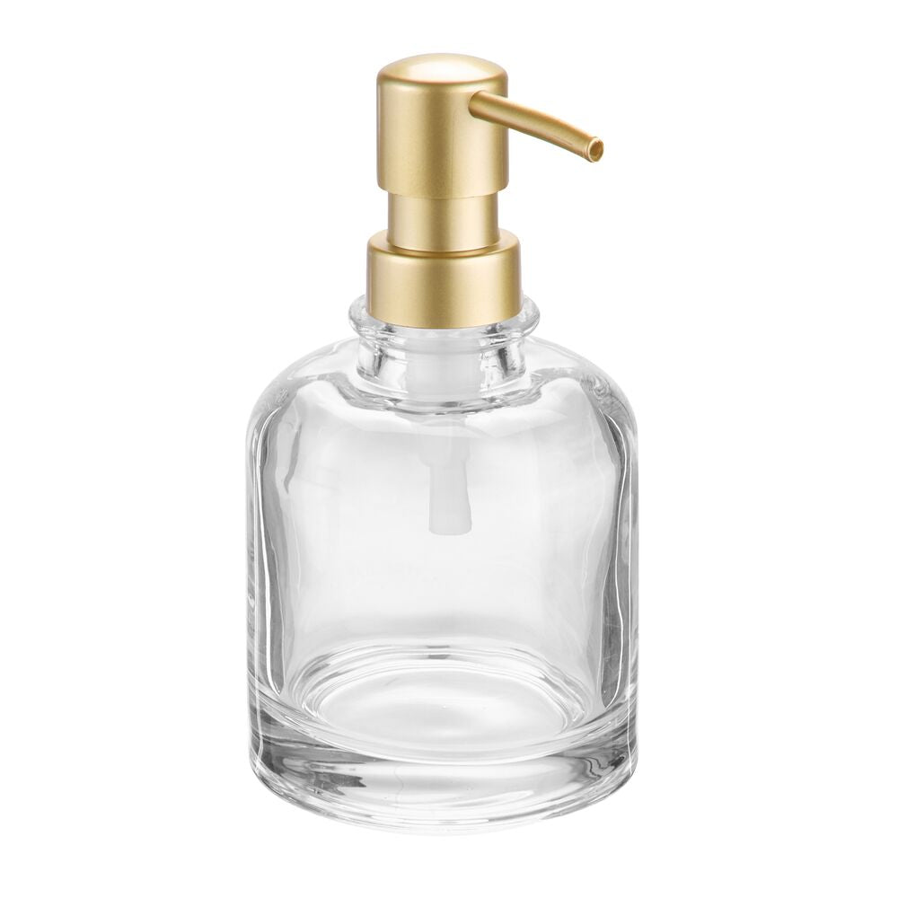 TIA Soap Pump Clear / Soft Brass Glass
