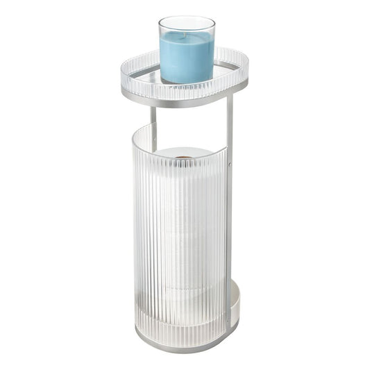 Fluted Toilet Tissue Holder with Shelf