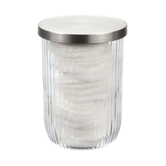 Fluted Glass Canister with Lid