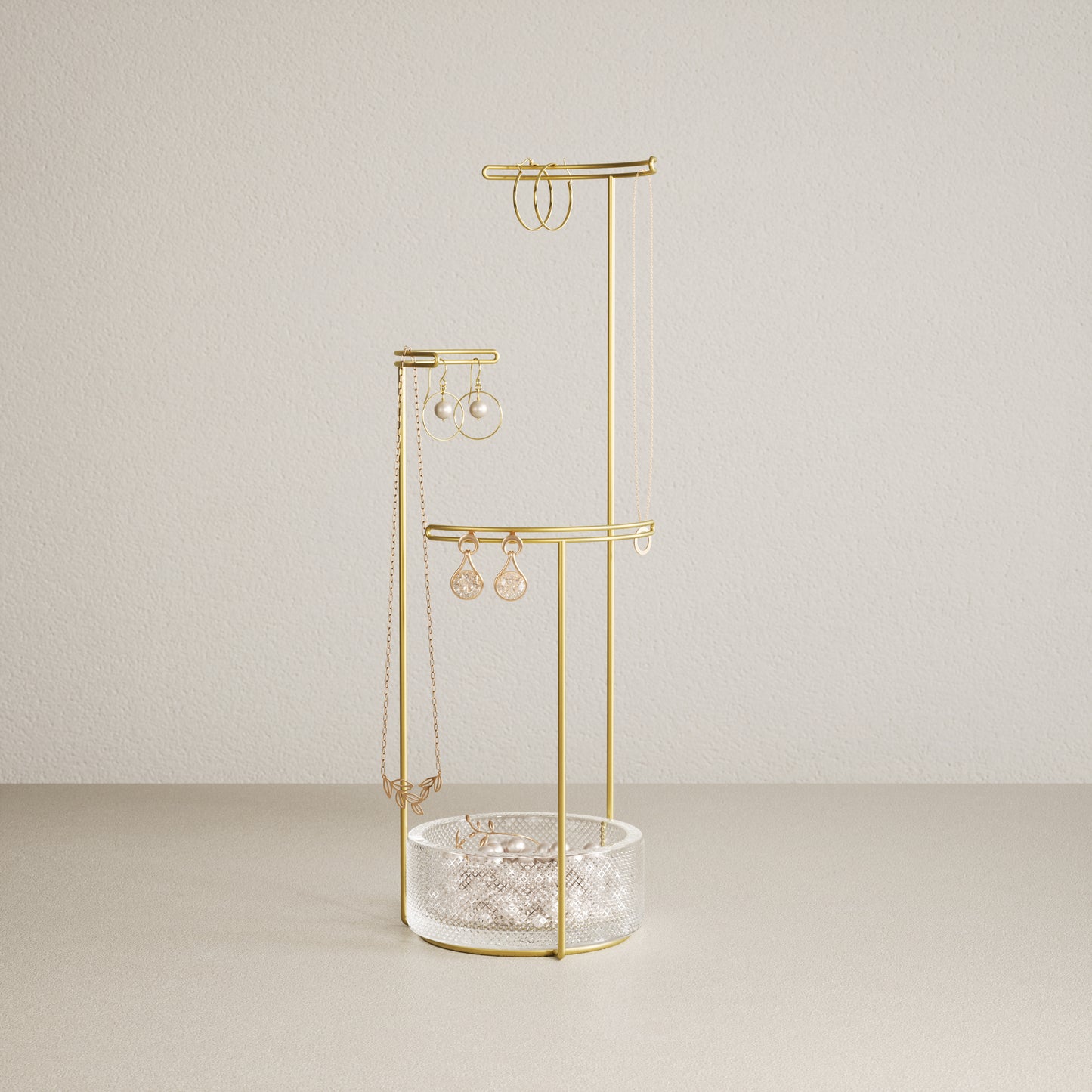 Tesora Jewelry Stand Brass