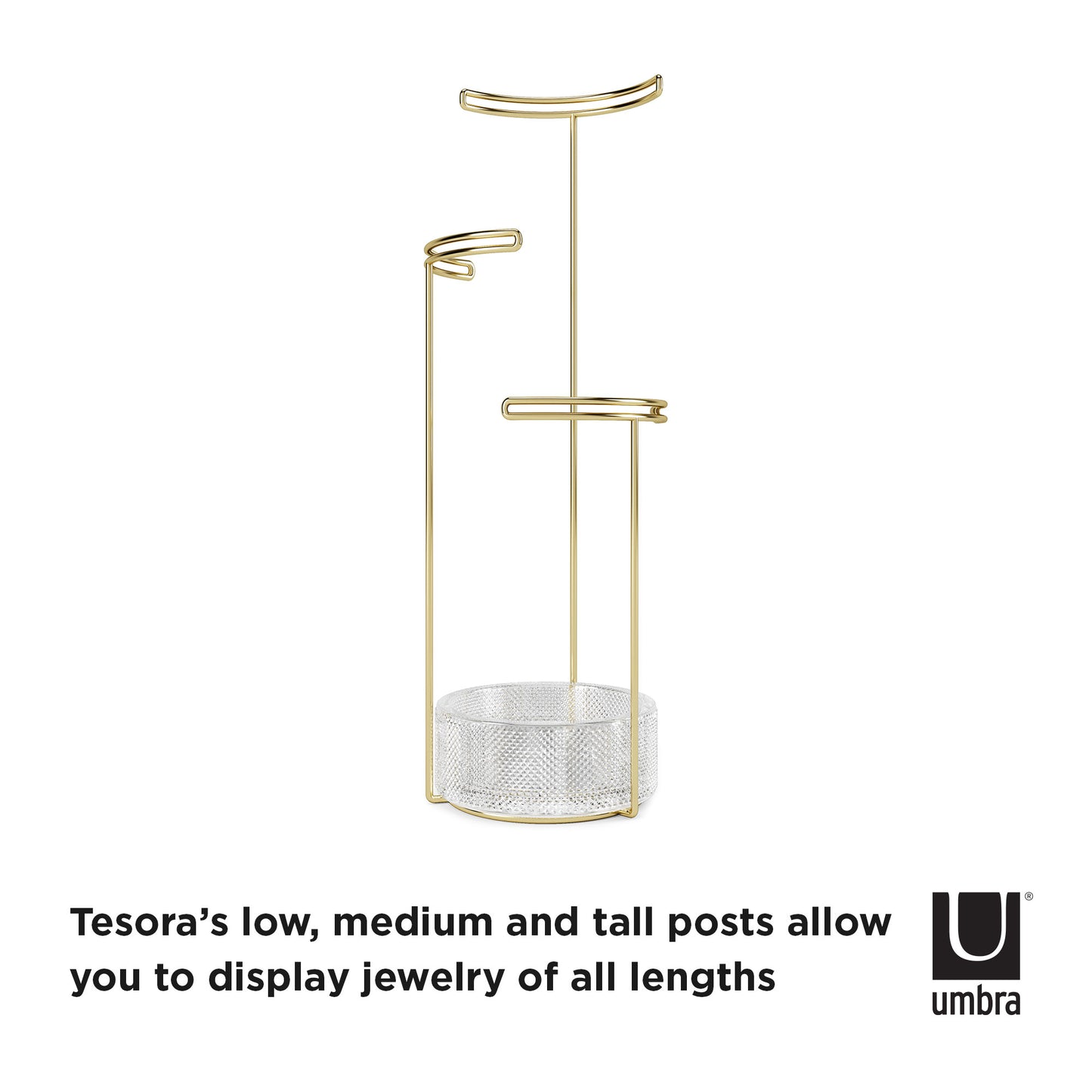 Tesora Jewelry Stand Brass