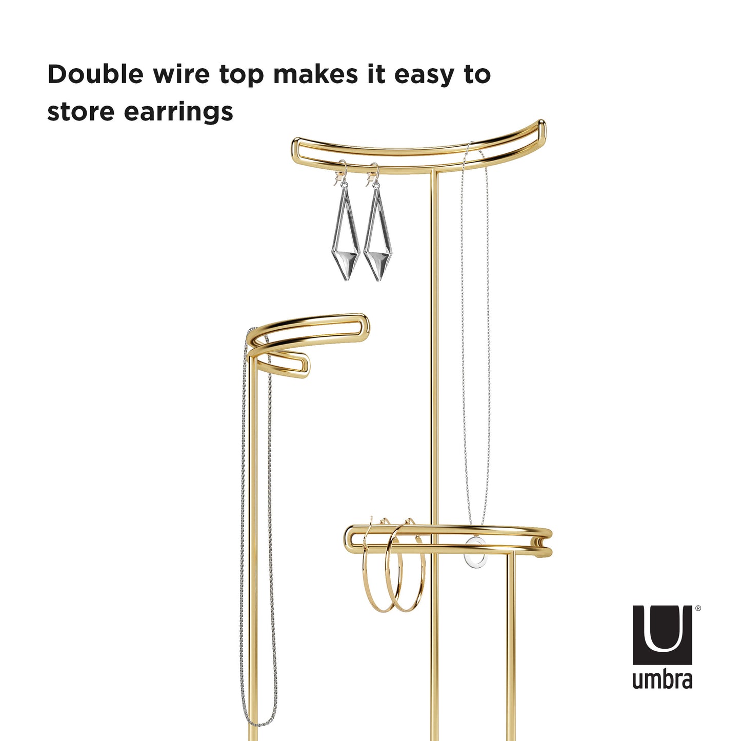 Tesora Jewelry Stand Brass