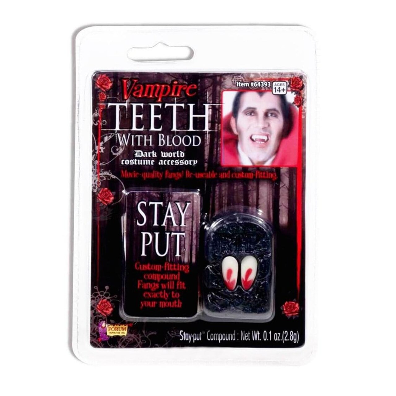 Vampire Fangs with Blood