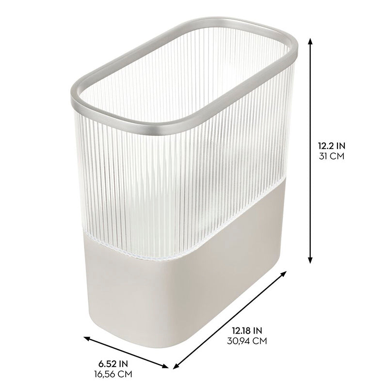 Fluted  Waste Can with Toilet Paper Reserve
