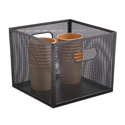 10 x 10 x 8  Bin Matte Black Steel