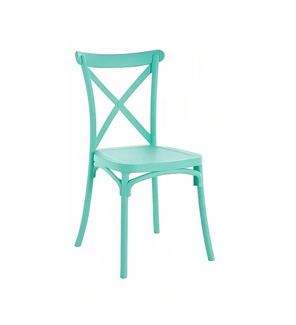 Outdoor Events Restaurant Nordic Buy Furniture Silla Stackable PP Turquoise
