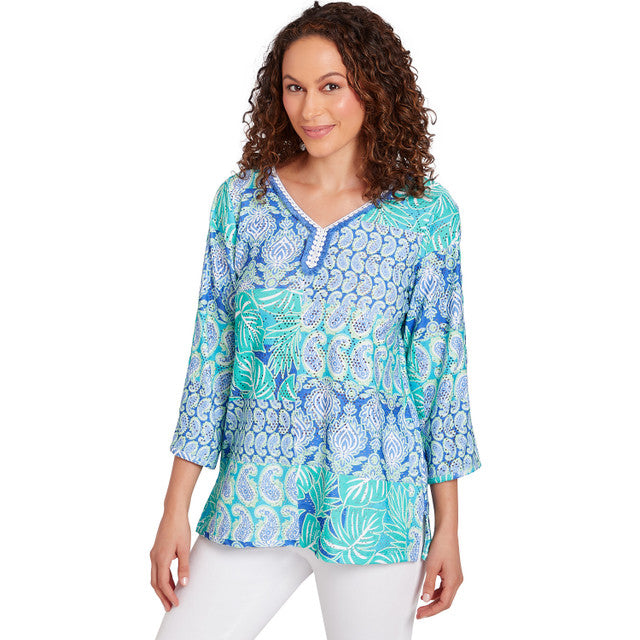 Bali Eyelet Knit Top BlueMoon - Ruby Rd