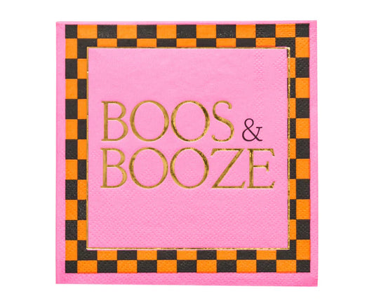 Boo Bold 3 ply Cocktail Napkin - Boos & Booze-5"Gold Foil