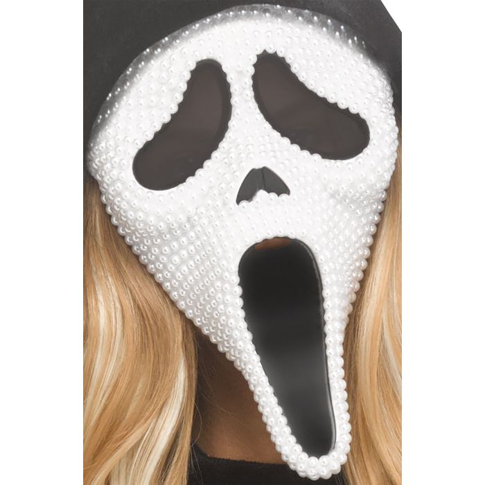 Pearl Velour Bling Ghost Face® - Adult