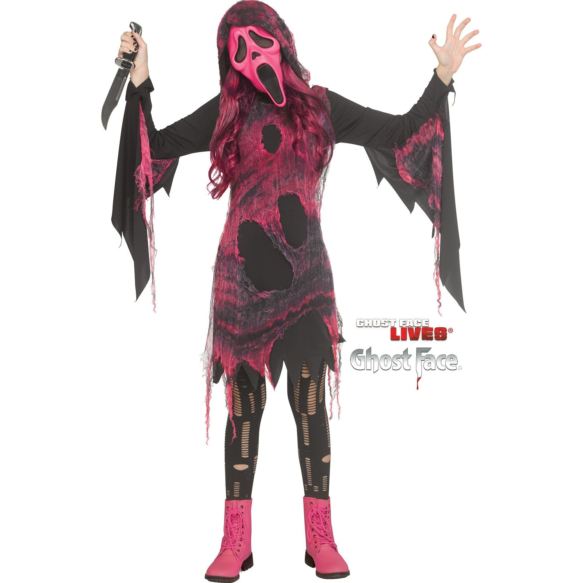 Pink Gauze Ghost Face® - Child