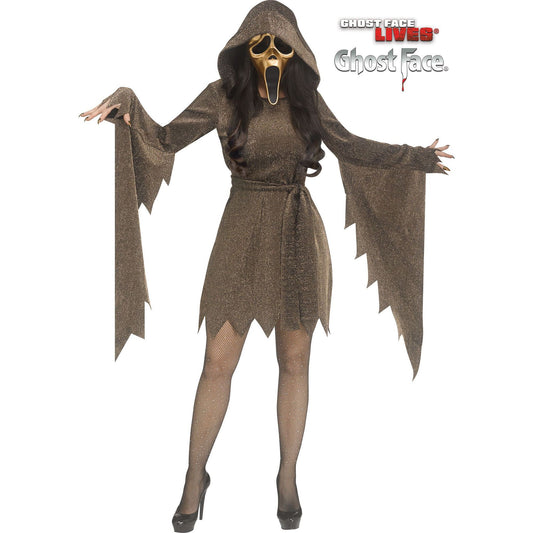 Gold Shimmer Ghost Face® - Adult