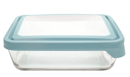 11 Cup Rectangle Food Storage with/Lid Clear/Mineral Blue