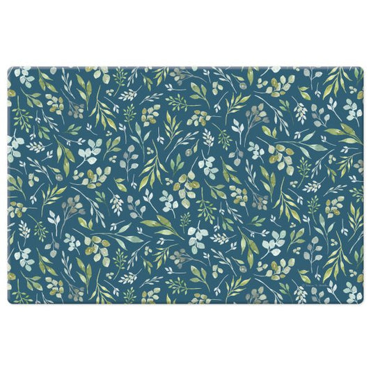 Teal Floral – Comfort Floor Mat