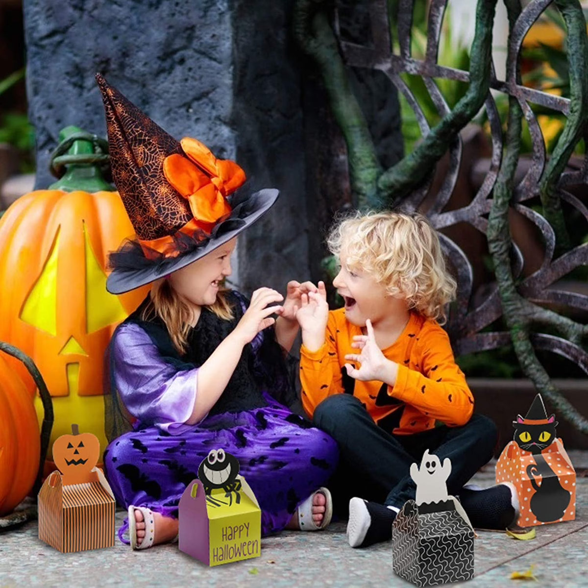 Treat Box Halloween 9.84in 4PK