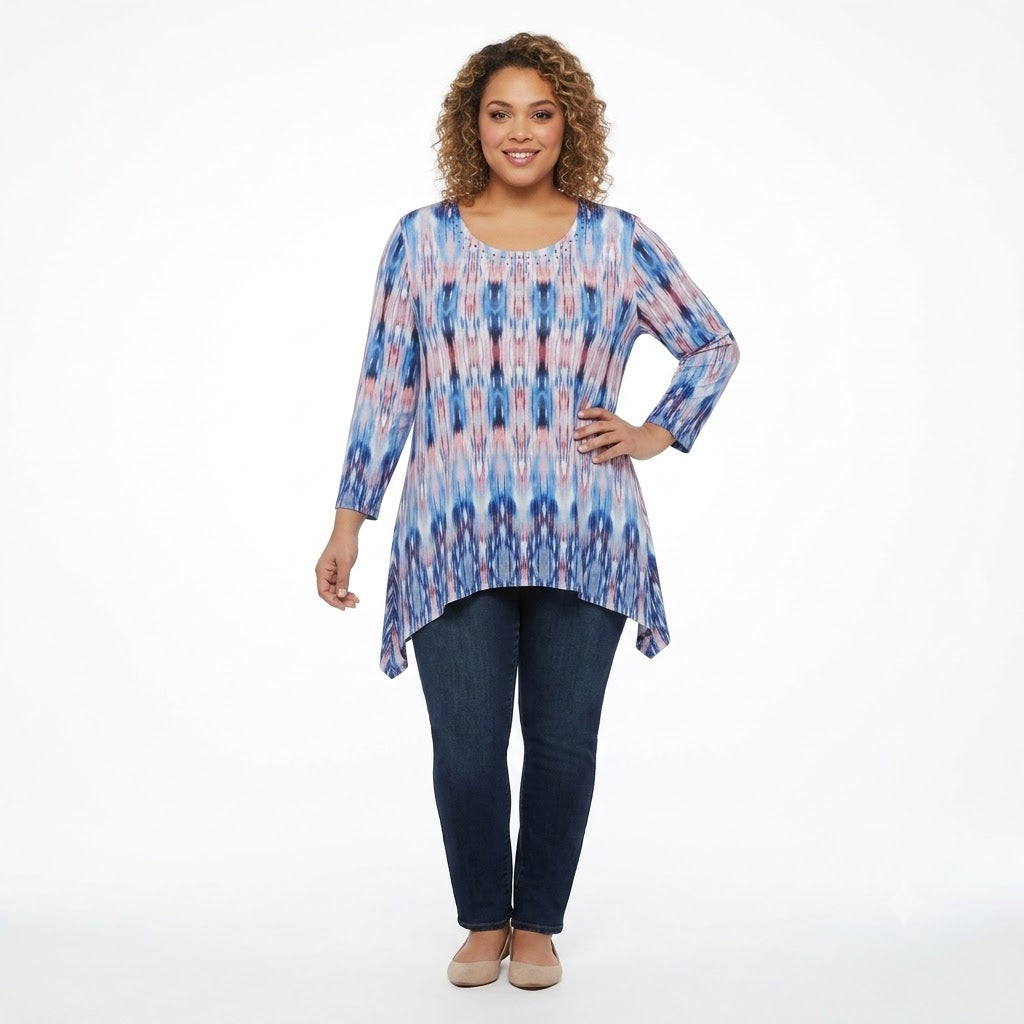 Blusa Blue Multi  Ruby Rd X