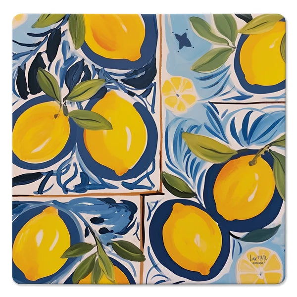 Azul/Gris – Salvamanteles de cuero PVC