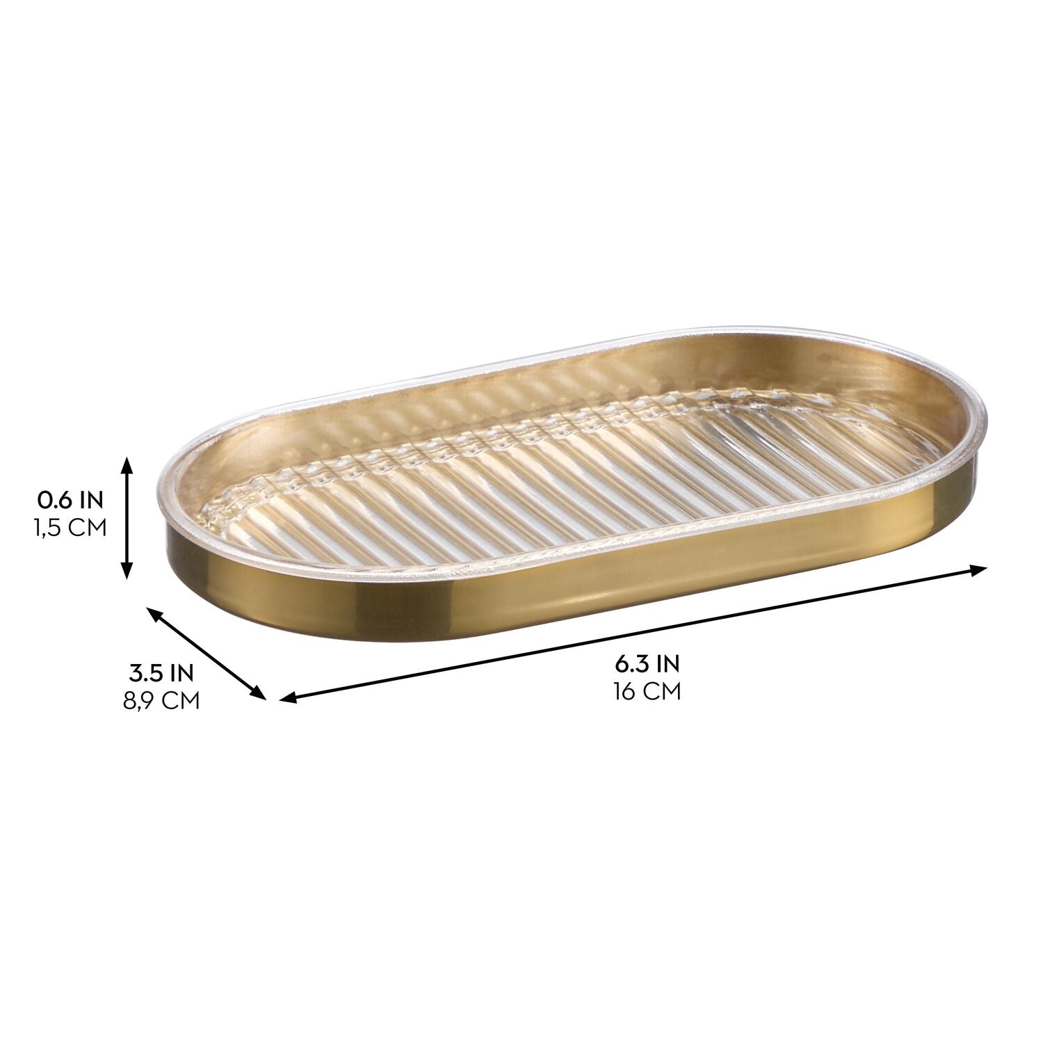 Soap Dish w/ Plastic insert  Gold