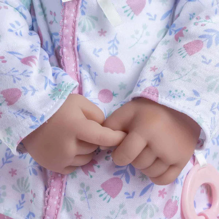 La Baby ® 20" Soft Body Baby Doll White/Pink 2 Piece Outfit w/ Pacifier & Magic Bottle