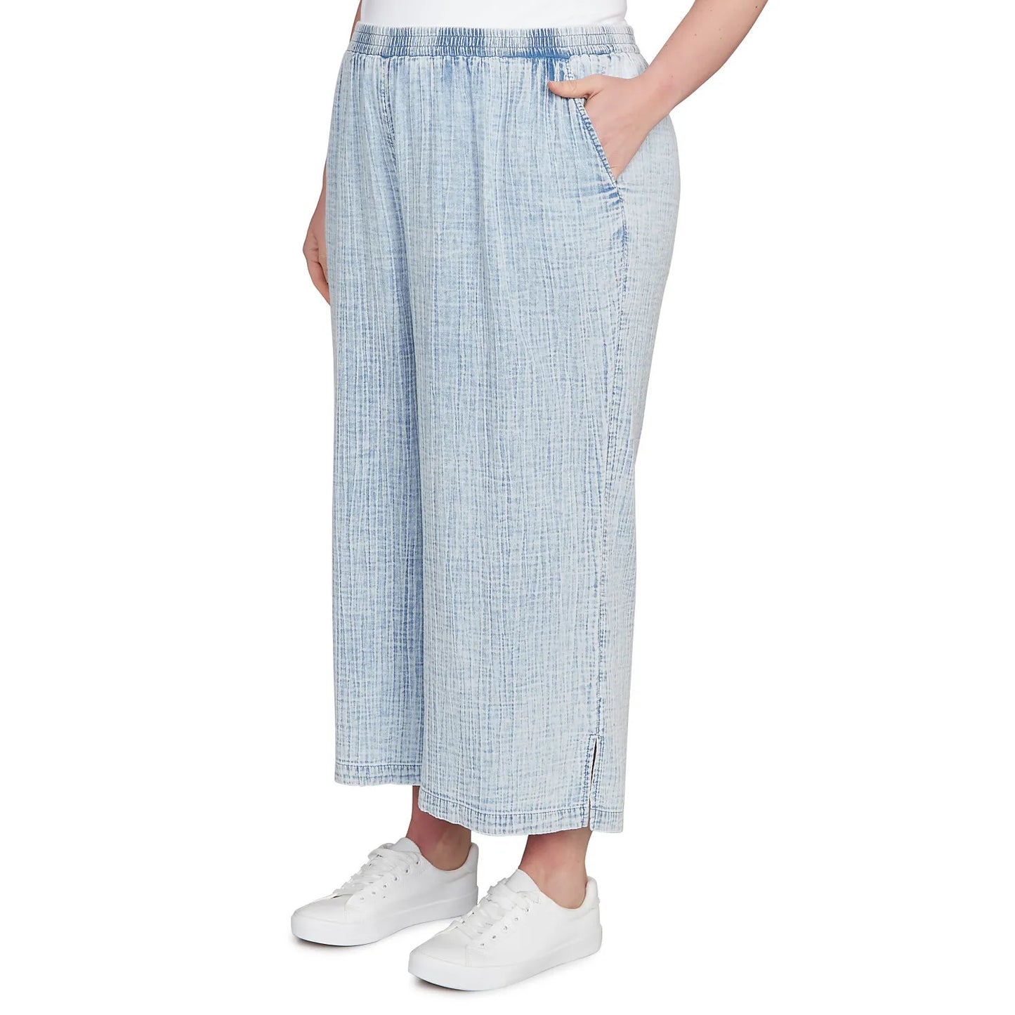 Plus Snow Washed Wide Leg Pant Chambry  - Ruby Rd