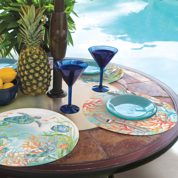 Sea Life Serenade – Round Reversible Placemat