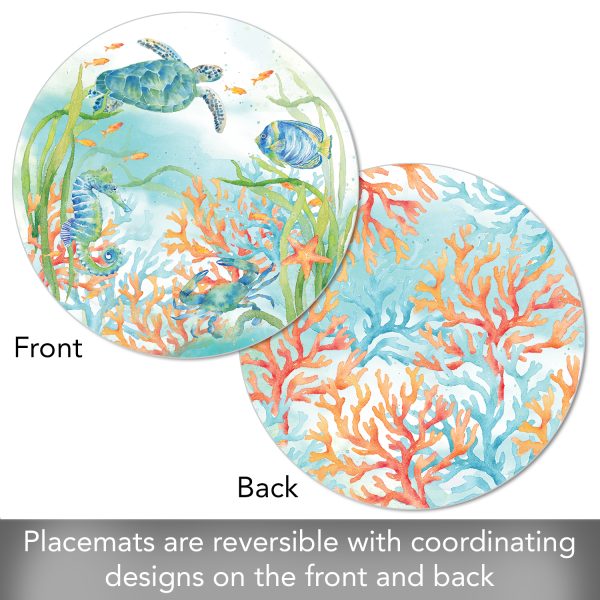 Sea Life Serenade – Round Reversible Placemat