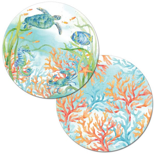Sea Life Serenade – Round Reversible Placemat