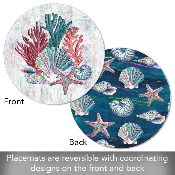 Jewels of the Sea  Round Reversible Placemat